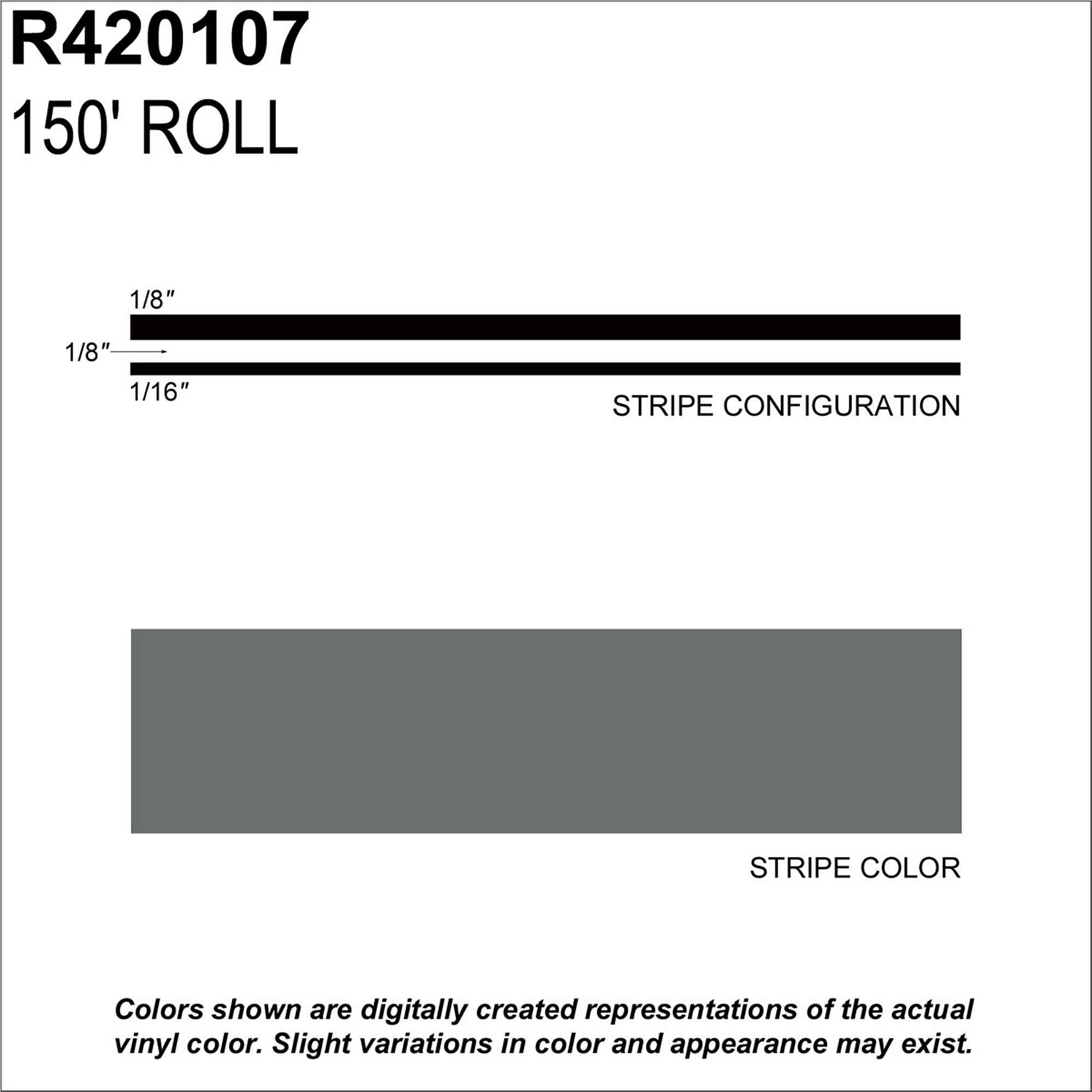 Sharpline Converting High-Performance Vinyl Tape — 5/16in. x 150ft., Gunmetal Metallic, Model# SHR420107